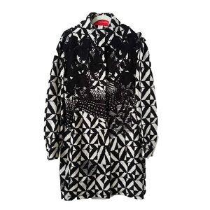 Christian Lacroix Black and White Geometric Coat